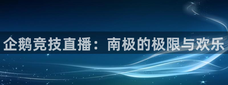 河豚足球体育直播：企鹅竞技直播：南极的极限与欢乐